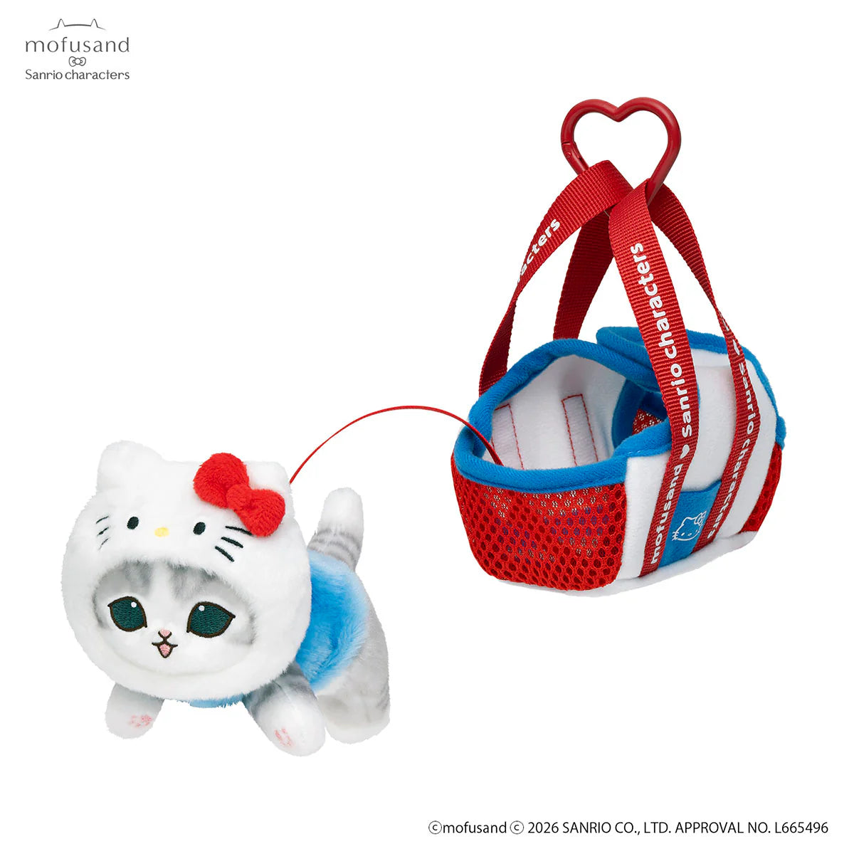 Mofusand | Sanrio Characters x Mofusand Outing Cat In Bag Mascot - Hello Kitty