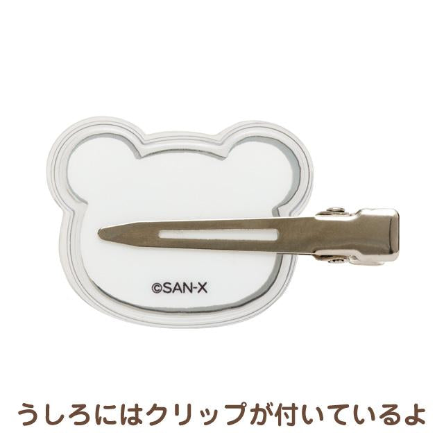 San-X | Rilakkuma Acrylic Hair Clip Set - Chairoikoguma