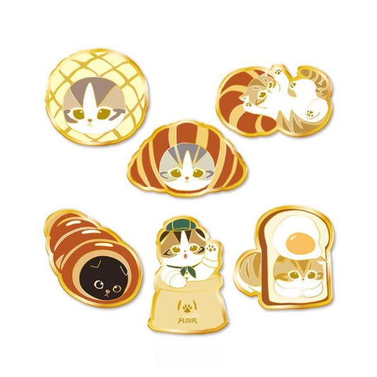 Mofusand | Mofusand Bakery Trading Metal Badge Blind Box (6 Types)