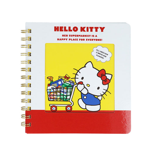 Sanrio | Sanrio Characters Square Ring Notebook with Window - Hello Kitty (White)