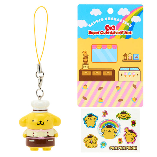 Sanrio | Sanrio Characters Super Cute Adventures Strap & Sticker Set - Pompompurin
