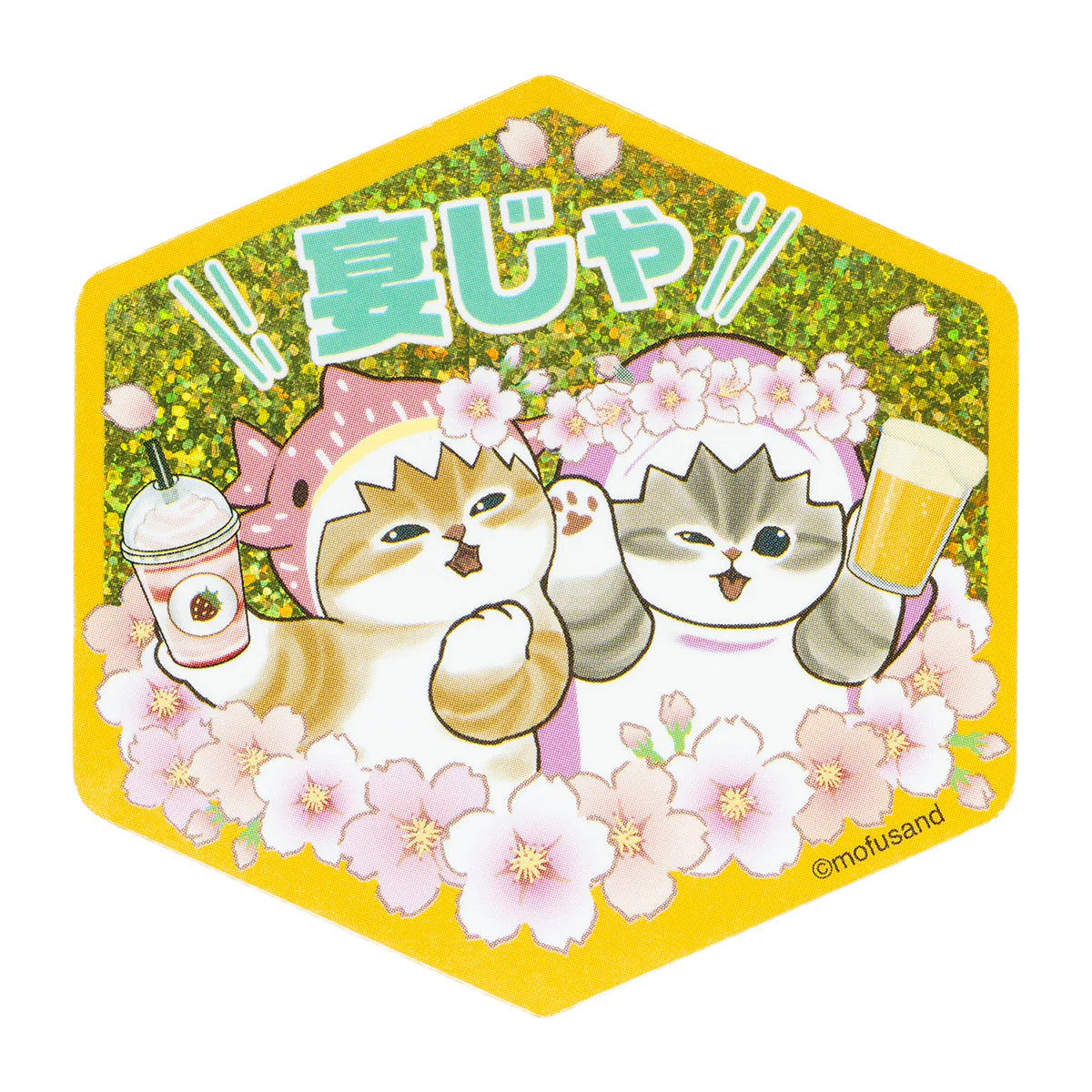 Mofusand | Mofusand Sakura Shark Meow Trading Hologram Sticker Blind Box (8 Types)