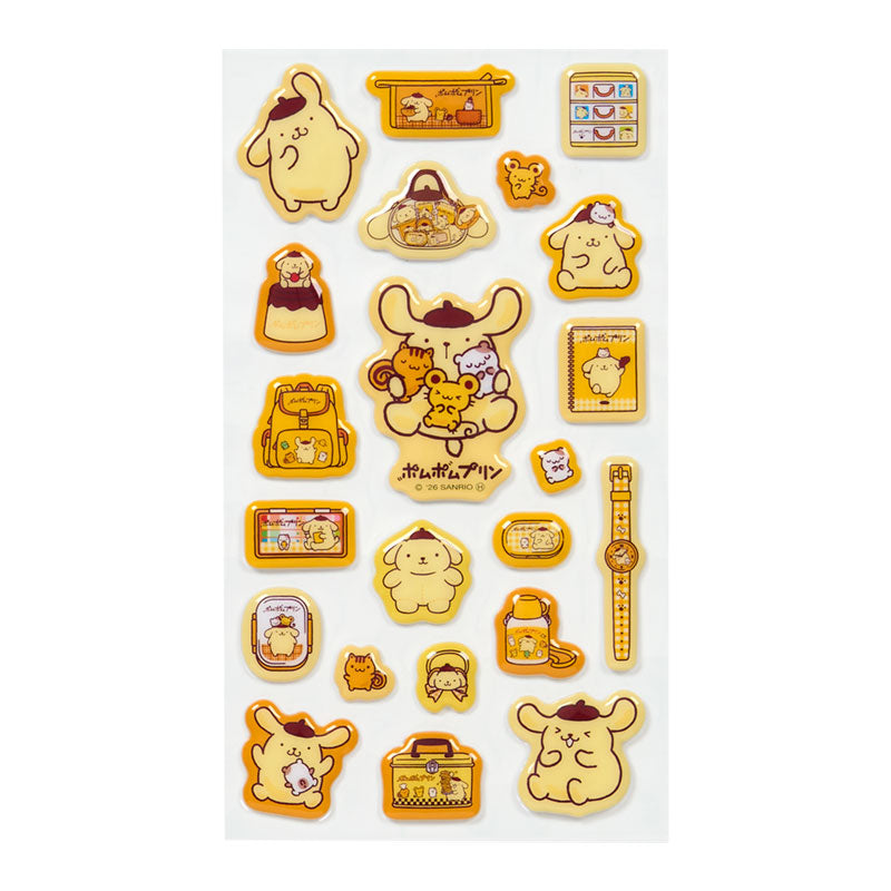 Sanrio | Sanrio Characters Plump Sticker Sheet - Pompompurin (Yellow)