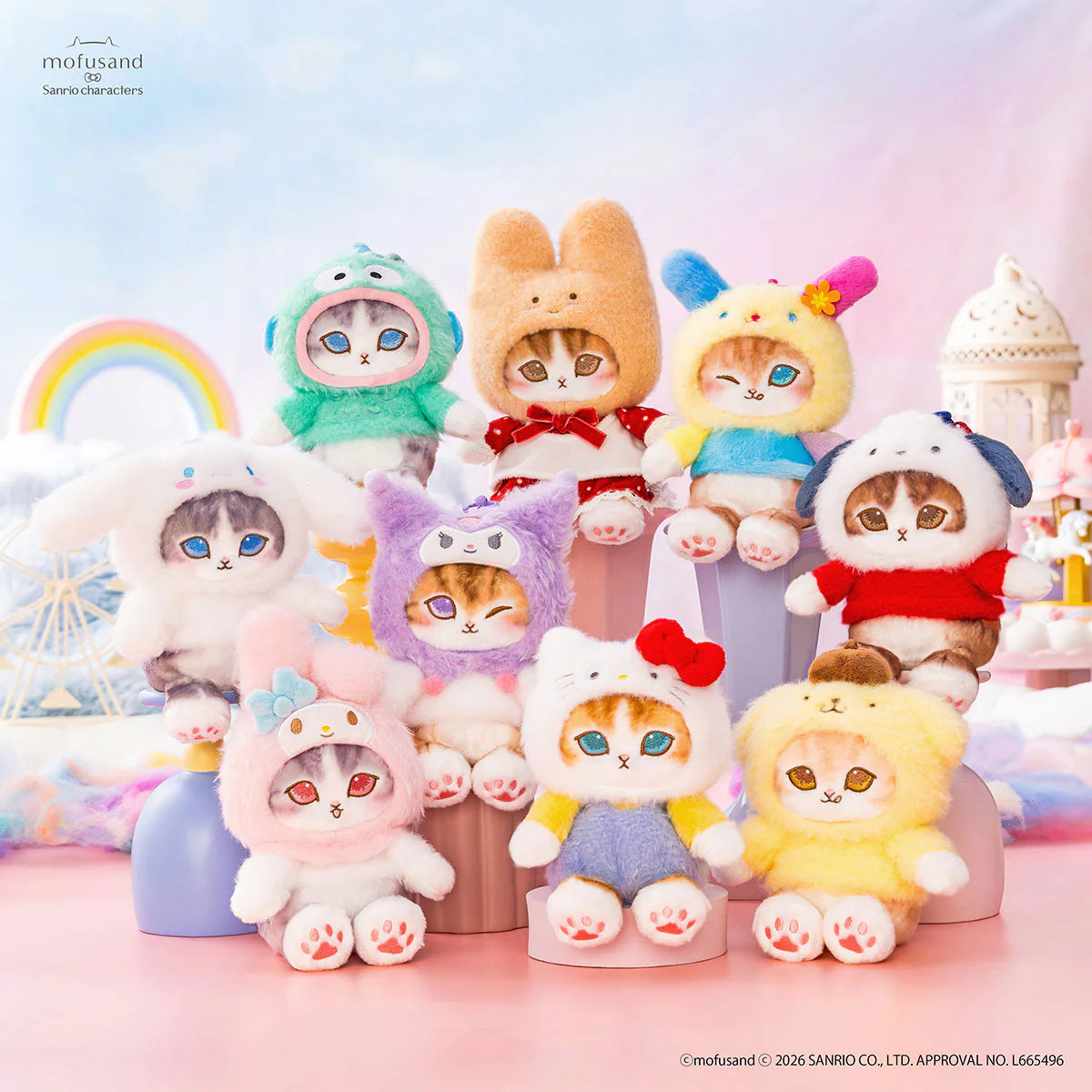 Mofusand | Sanrio Characters x Mofusand Fluffy Mascot - Kuromi