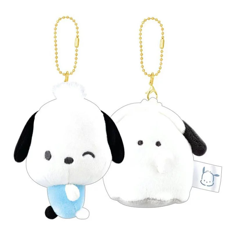 Sanrio | SANRIO Sanrio Characters x Obacane Collaboration | Niko Nui Magnet Mascot Keychain -  Pochacco x Obakane Niconui