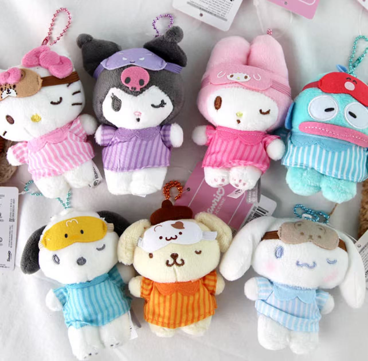 Sanrio Korea | Sanrio Sleeping Eye Mask Plush Keychain