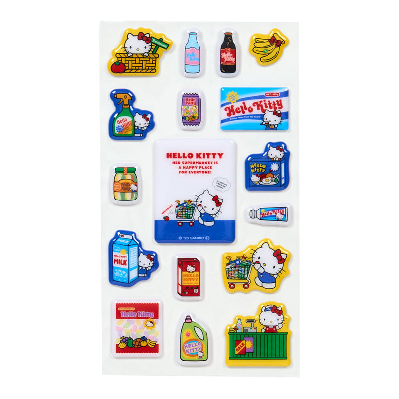 Sanrio | Sanrio Characters Plump Sticker Sheet - Hello Kitty (Blue)
