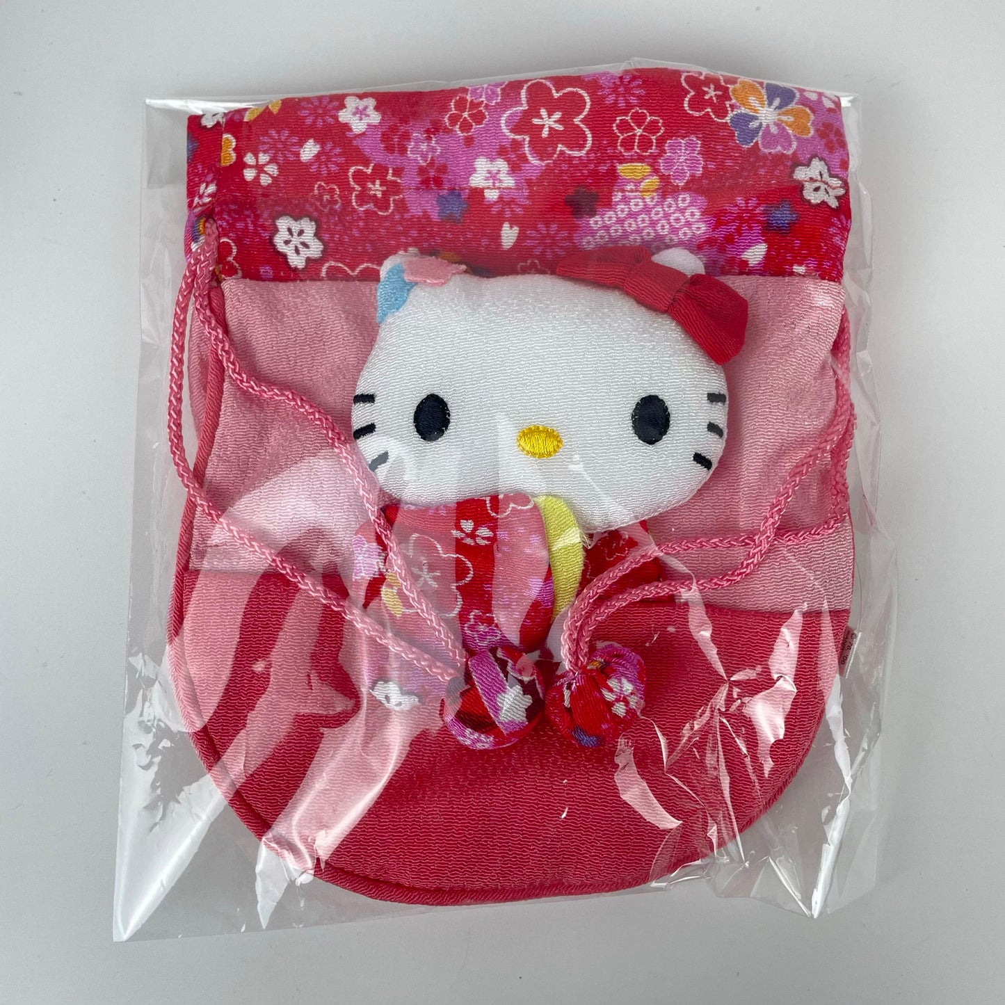 Sanrio | Sakura Kimono Design Drawstring Bag - Hello Kitty Face (Red)