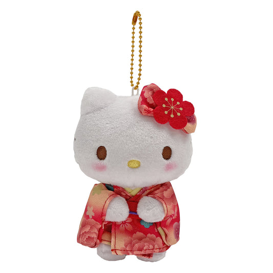 Sanrio | Sakura Graduation Kimono Design Plush Keychain - Hello Kitty