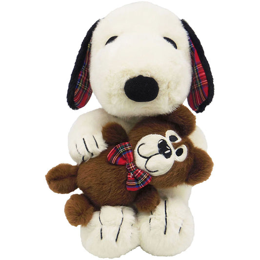 PEANUTS | Snoopy & Bear Check Plush Toy M