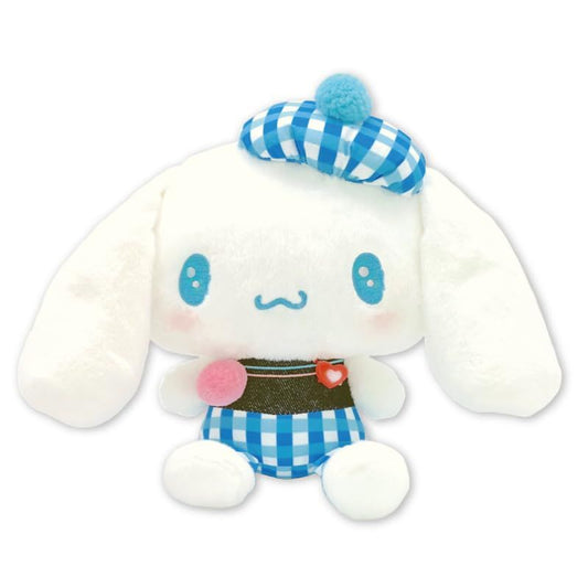 Sanrio | Gingham Denim Plush Toy S - Cinnamoroll