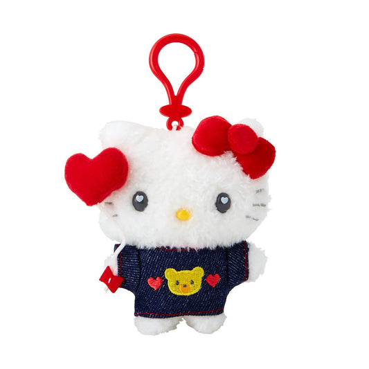 Sanrio | Denim Patch Design Series | Hello Kitty Mascot Holder Plush Keychain