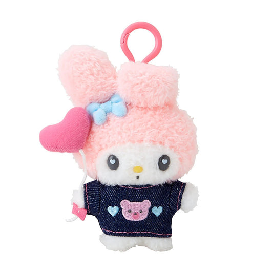 Sanrio | Denim Patch Design Series | My Melody Mascot Holder Plush Keychain