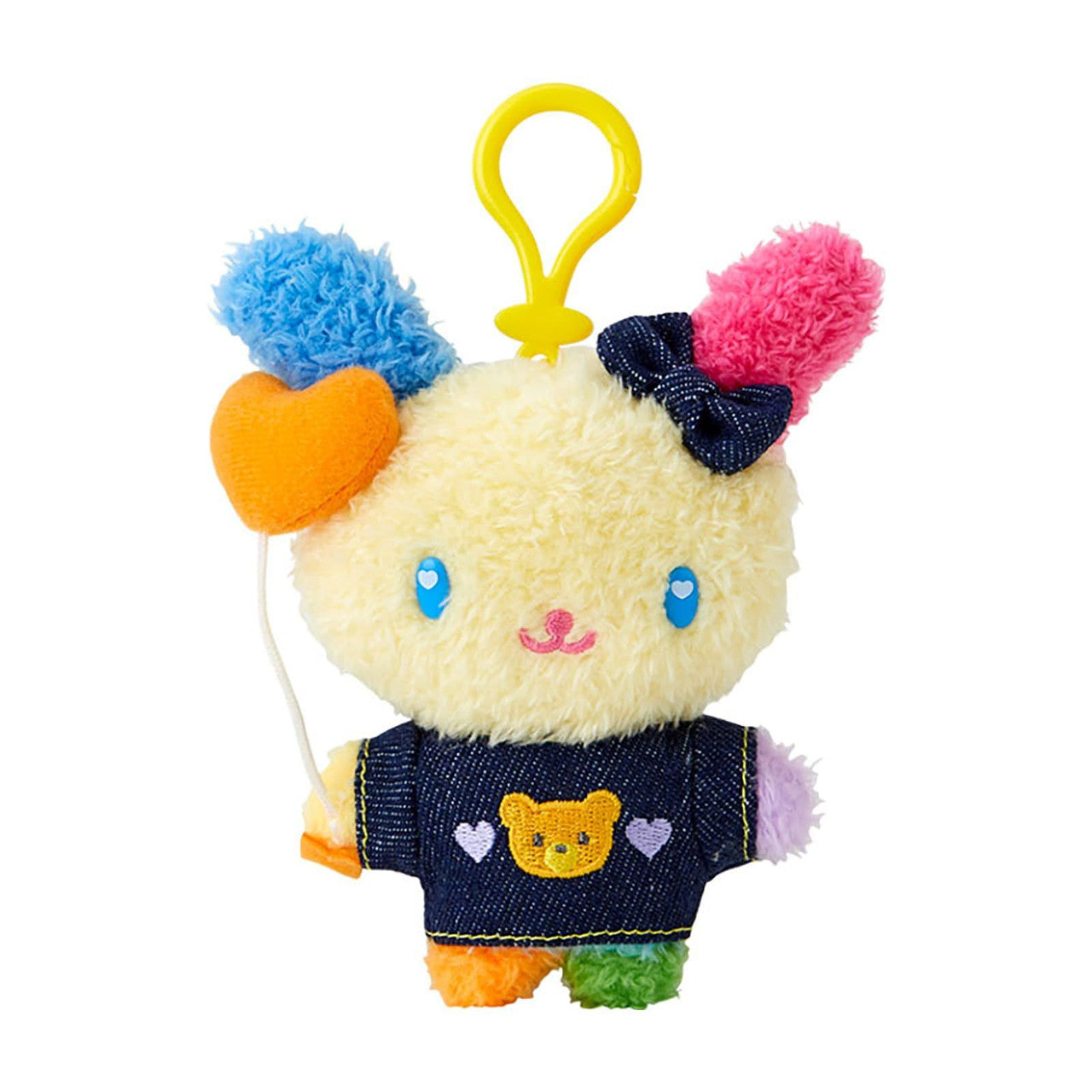 Sanrio | Denim Patch Design Series | Usahana Mascot Holder Plush Keychain