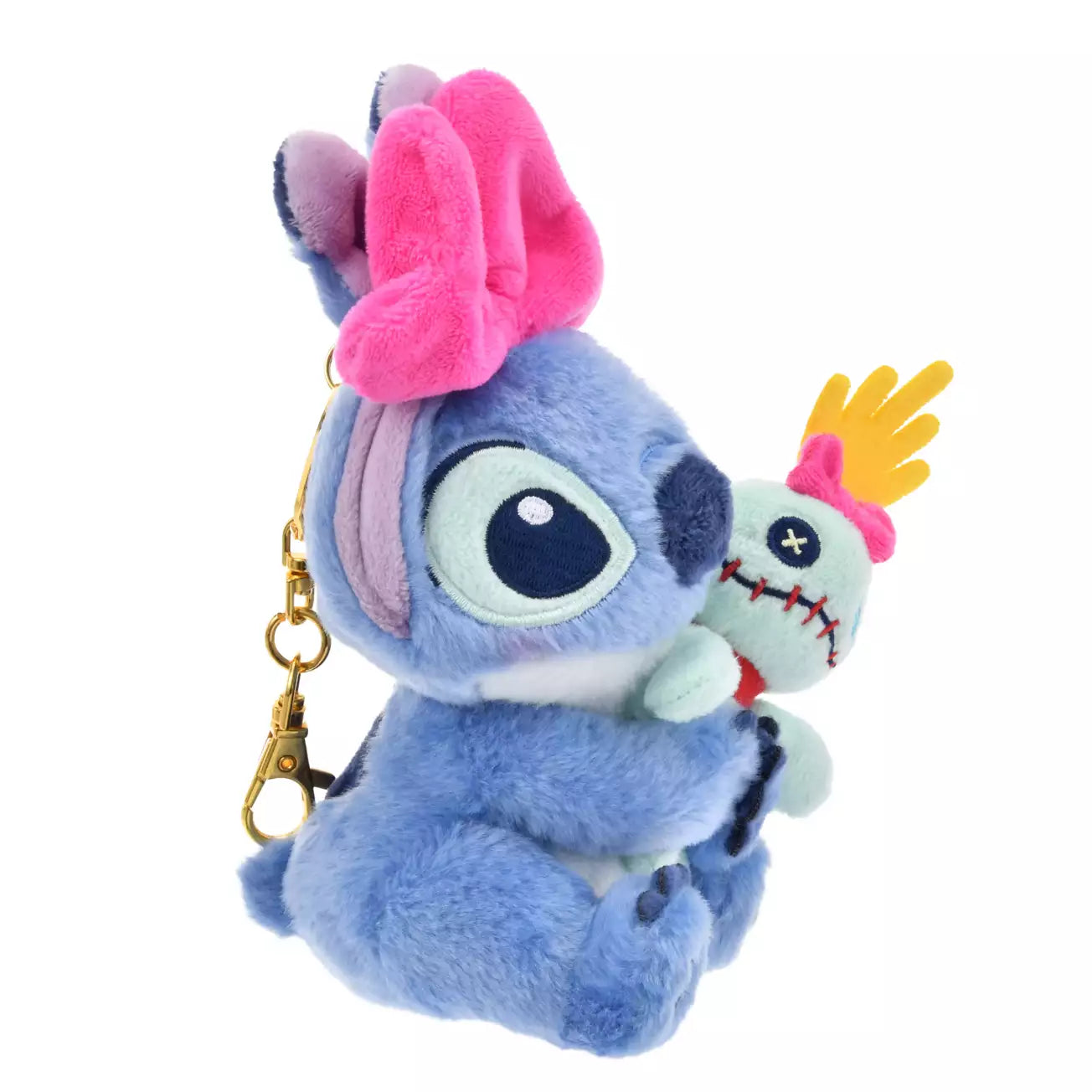 Disney | Ribbon Stitch Plush Keychain - Stitch & Scrump