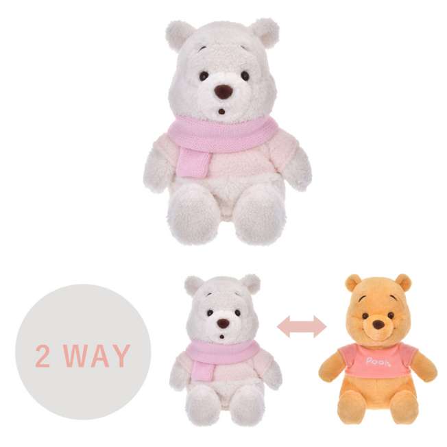Disney Store JP | WHITE POOH Reversible Plush Toy 2-Way - Winnie the Pooh