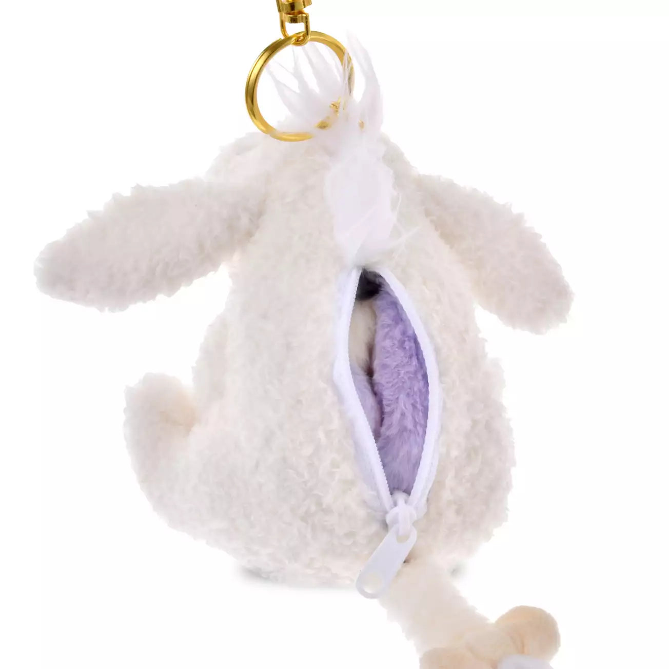 Disney Store JP | WHITE POOH Reversible Plush Keychain - Eeyore
