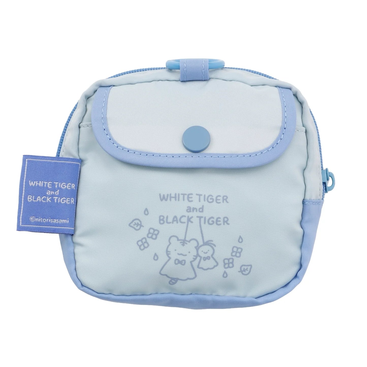 White Tiger and Black Tiger Dr Rabbit Nandemo Hospital Puffy Appliqué Pouch - Rain