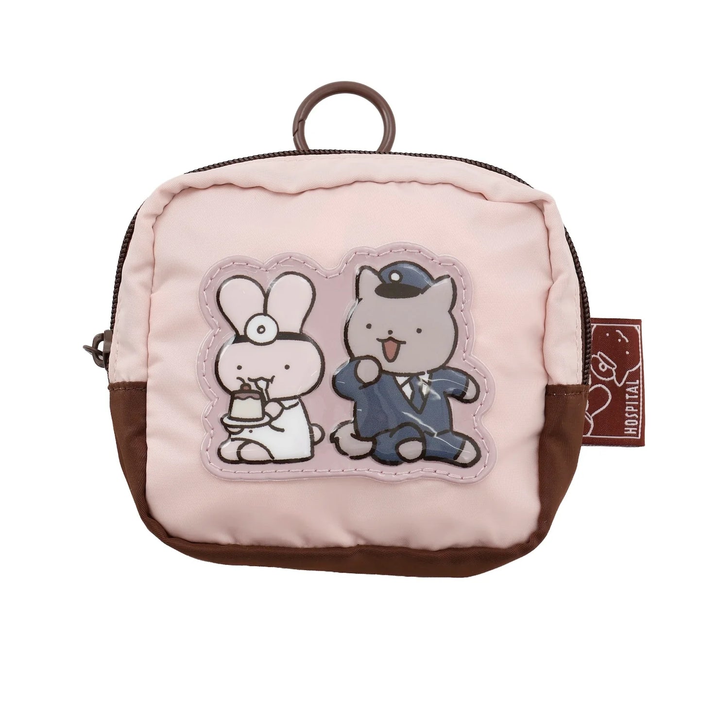 White Tiger and Black Tiger Dr Rabbit Nandemo Hospital Puffy Appliqué Pouch - Rabbit Hospital