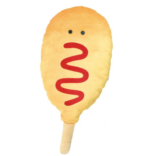 Yell | Mochi and Fluffy Round Eyes Big Plush Toy 40cm - Hot Dog