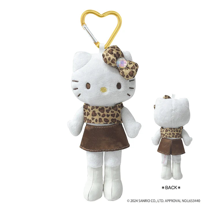 Sanrio NIC | Hello Kitty Style Up Plush Keychain - Leopard Brown Ver.