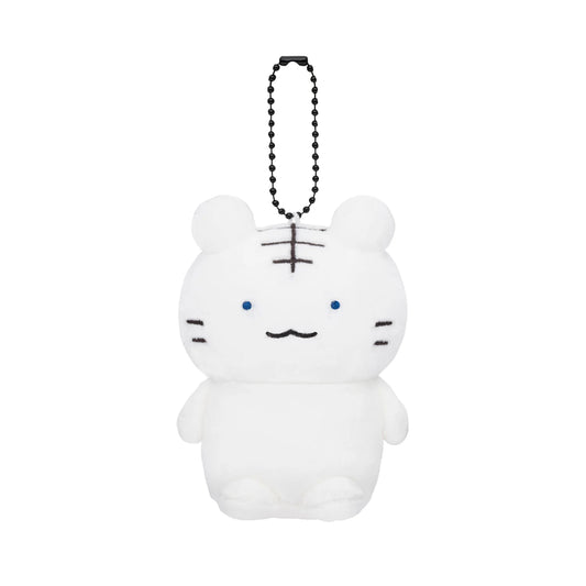 White Tiger and Black Tiger Sitting Petit Mini Plush Mascot Keychai - White Tiger