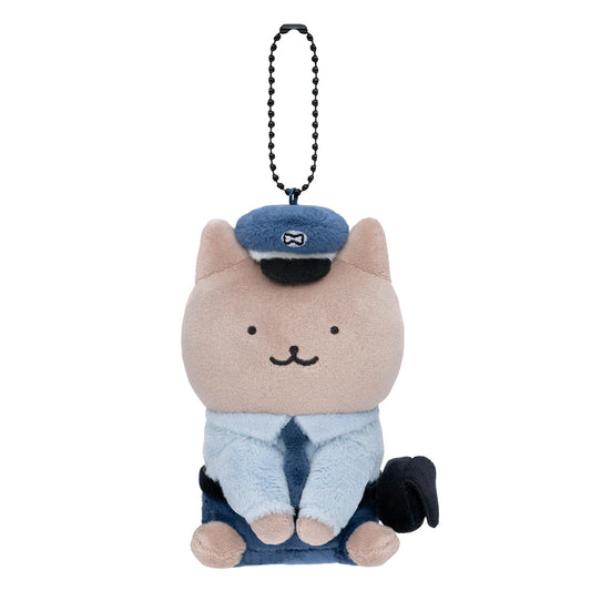 White Tiger and Black Tiger Sitting Petit Mini Plush Mascot Keychai - Policeman Dog