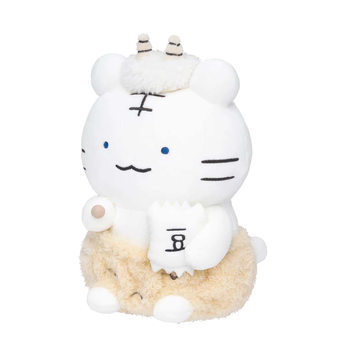 White Tiger and Black Tiger Bean-smaking Plush Toy Set