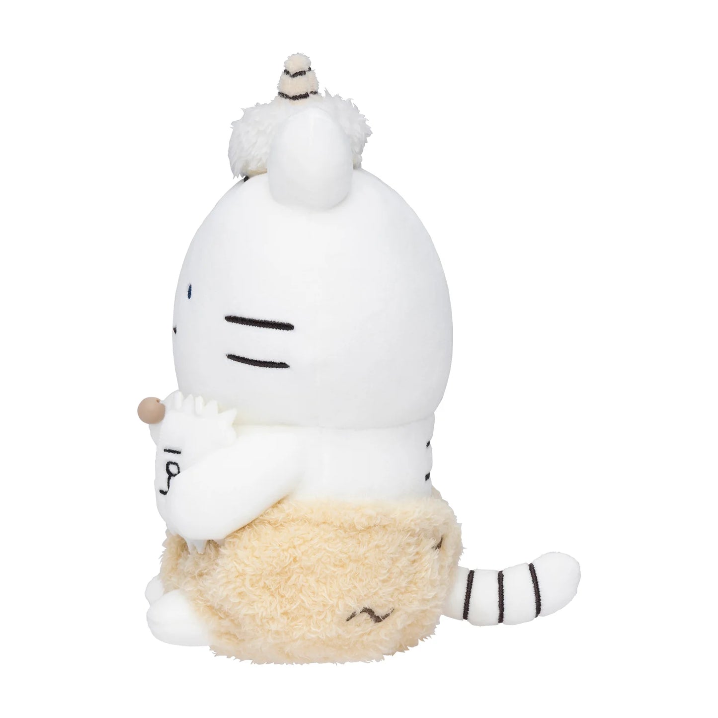 White Tiger and Black Tiger Bean-smaking Plush Toy Set