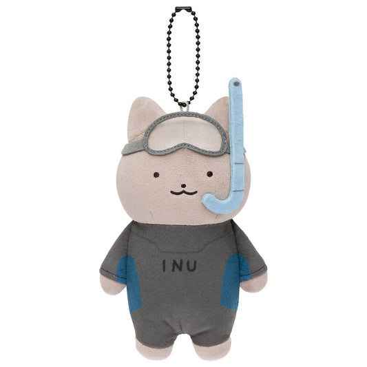 White Tiger and Black Tiger Beach Mascot  - Sea Bathing Policeman Dog