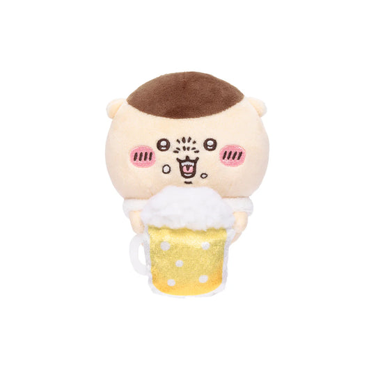 Chiikawa | 'Chiikawa Hanging Plush Toy to Watch Over You from the Desktop (05 Kuri-manju that drinks beer)