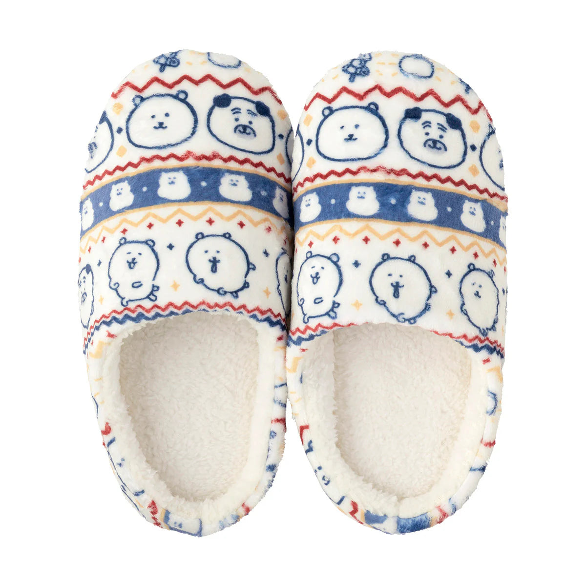 Nagano | Nagano Characters Warm Large Room Shoes (Ivory)