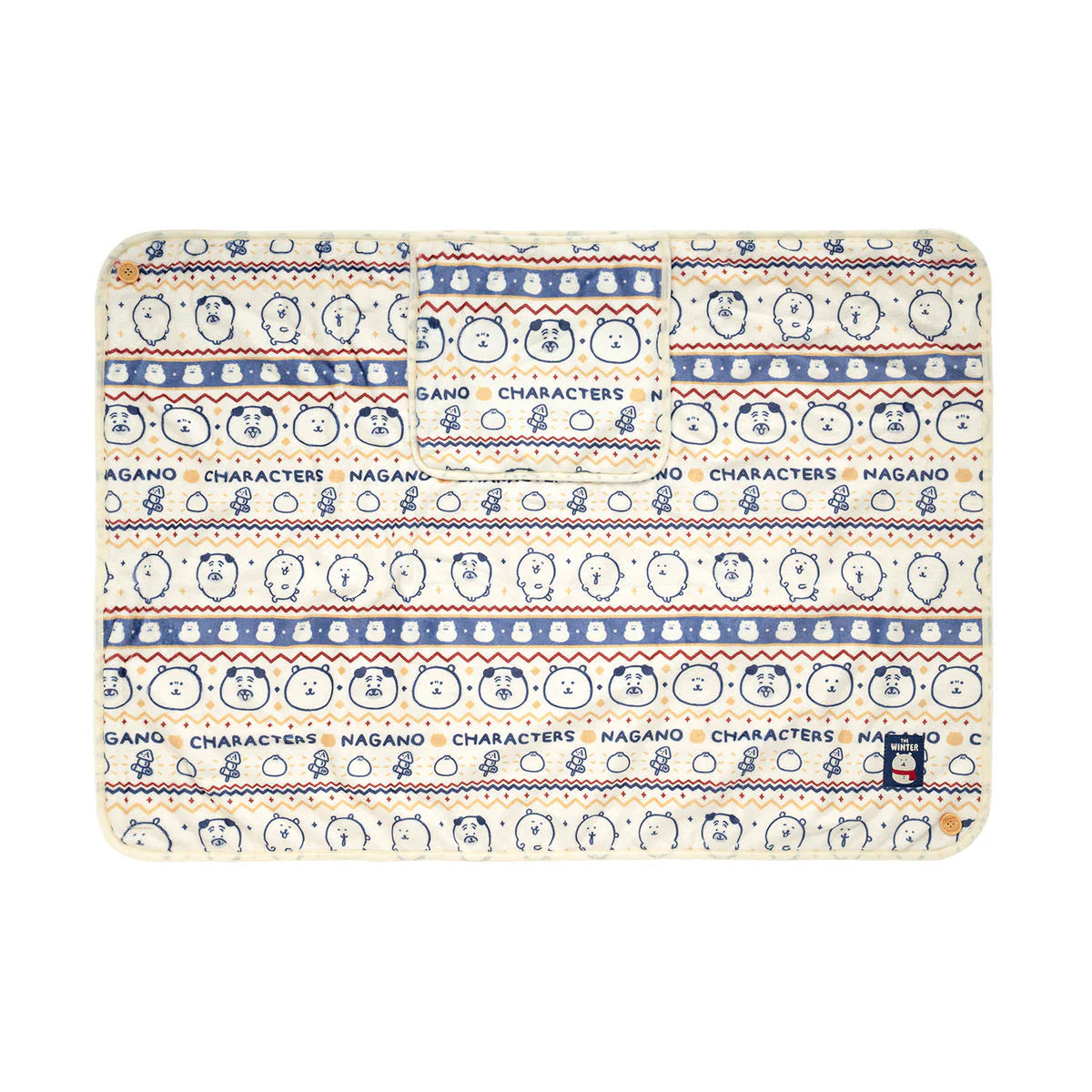 Nagano | Nagano Characters 3WAY Blanket with Warm Storage Pocket (Ivory)