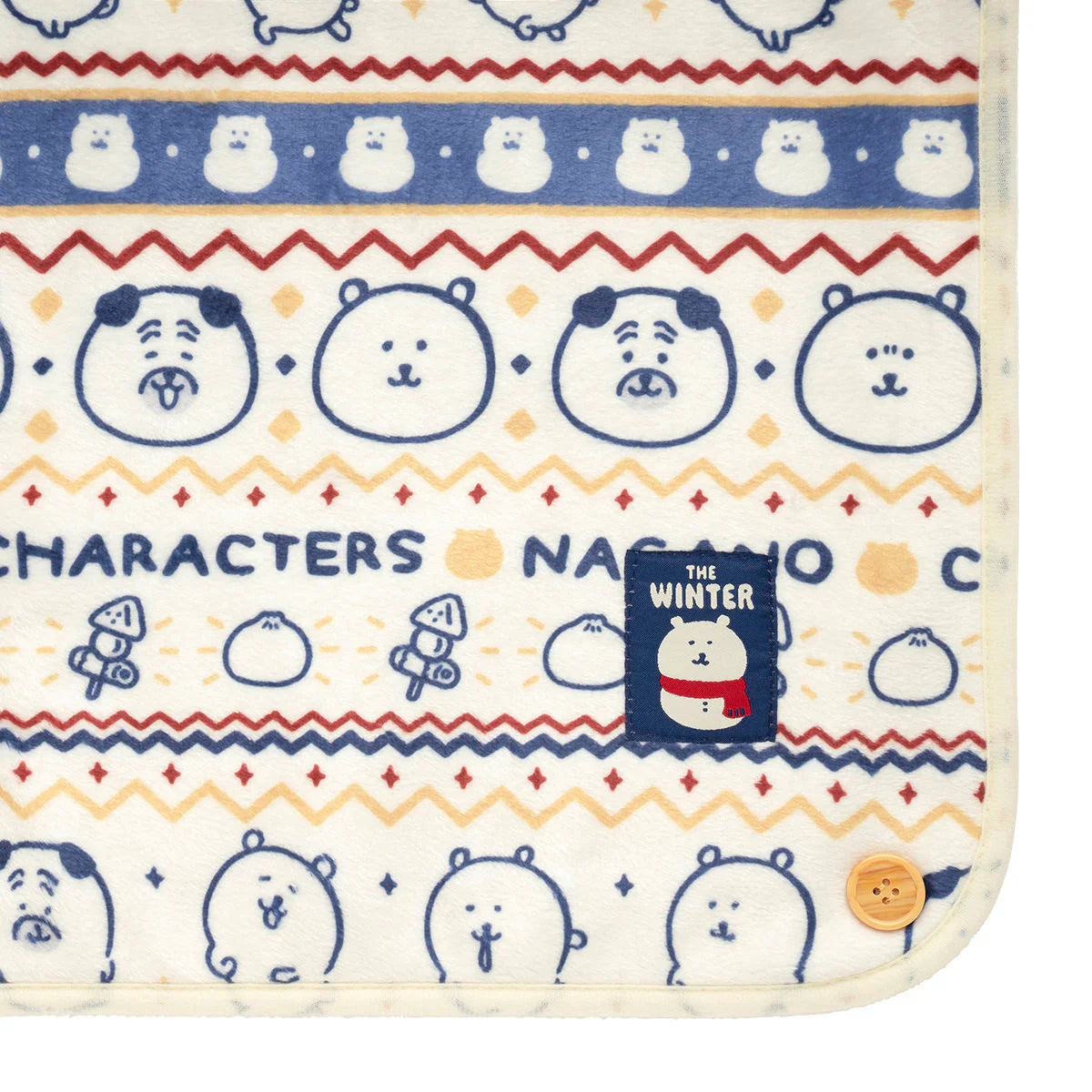 Nagano | Nagano Characters 3WAY Blanket with Warm Storage Pocket (Ivory)