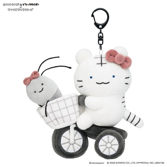 White Tiger and Black Tiger x Sanrio Characters Tricycle Plush Mascot - White Tiger and Black Tiger