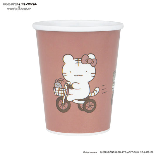 White Tiger and Black Tiger × Sanrio Characters Melamine Cup Like Paper Cup - Tricycle