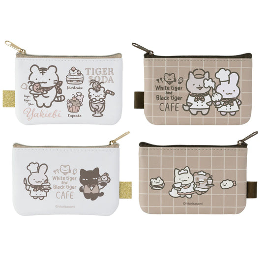 White Tiger & Black Tiger Cafe Two-Piece Pouch Set of 2