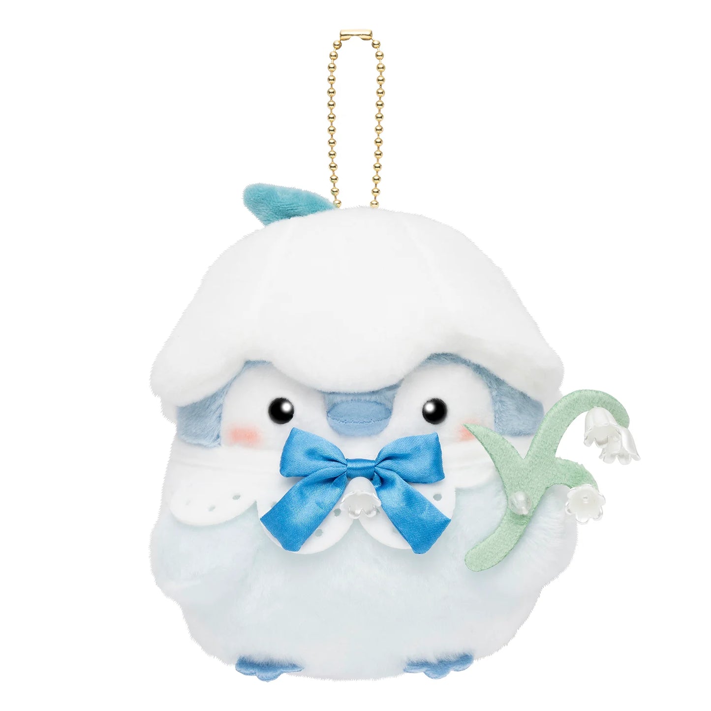 Koupen-Chan | Koupen-chan Hanamaru Sky Blue Bouquet - Sparkling Morning Dew Lucky Lily of the Valley Mascot
