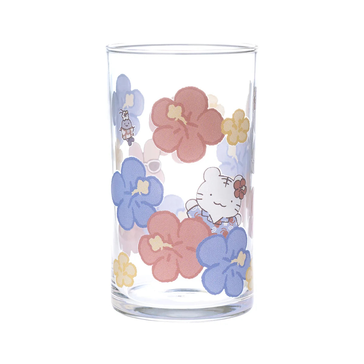 White Tiger and Black Tiger Vacation Straight Glass - Hibiscus