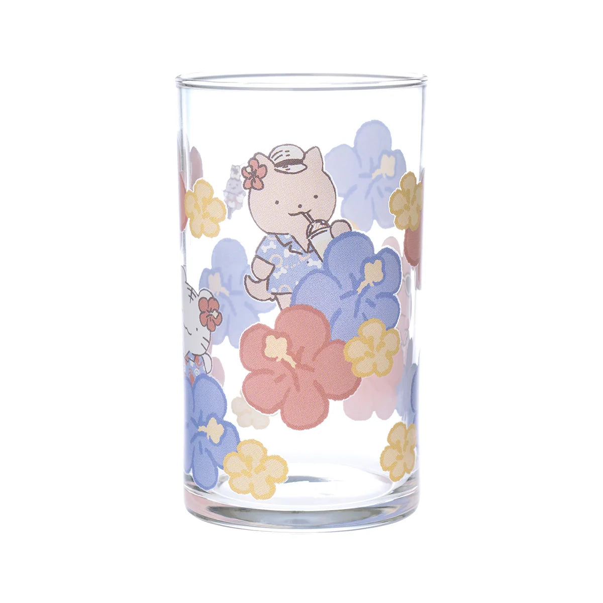 White Tiger and Black Tiger Vacation Straight Glass - Hibiscus