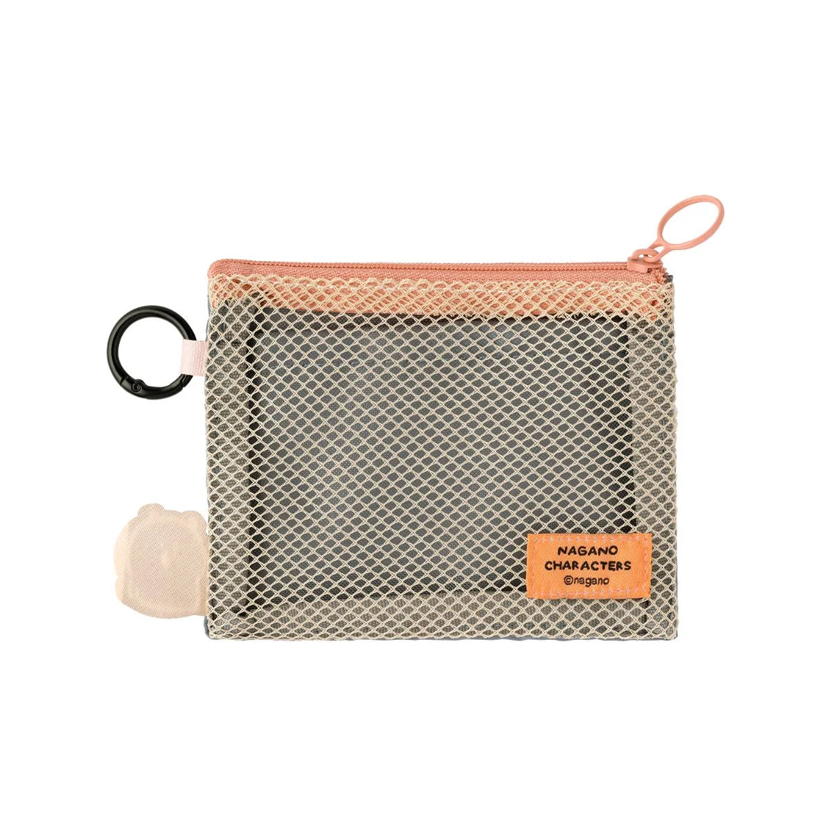 Nagano | Nagano Characters Single-Sided Mesh Puffy Accent Pouch (Grey)