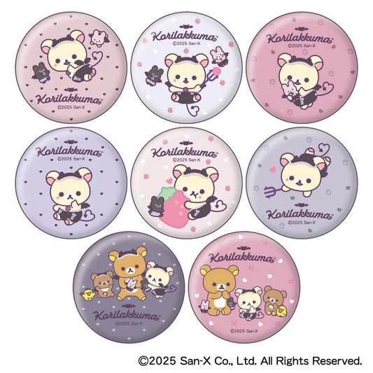 San-X | Korilakkuma's Koakuma Mood Can Badge Collection [1Box 8Pcs]