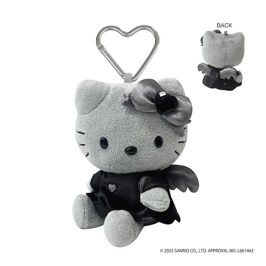Sanrio | Hello Kitty Monochrome Black& Grey Collection | Hello Kitty Angel Plush Keychain - Grey
