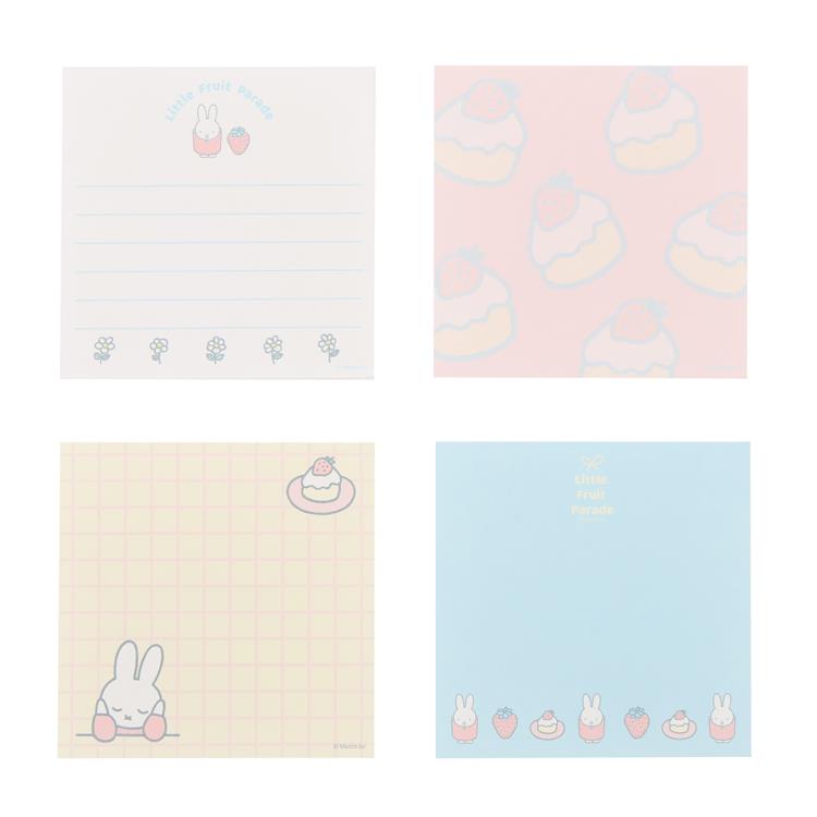 Miffy | LOFT limited Miffy Little Fruit Parade Square Memo Pad - Miffy Strawberry