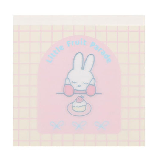 Miffy | LOFT limited Miffy Little Fruit Parade Square Memo Pad - Miffy Strawberry