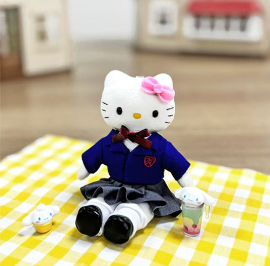 Sanrio Korea | Hello Kitty 50th Anniversary | Dress-up Hello Kitty school uniform Mascot Holder