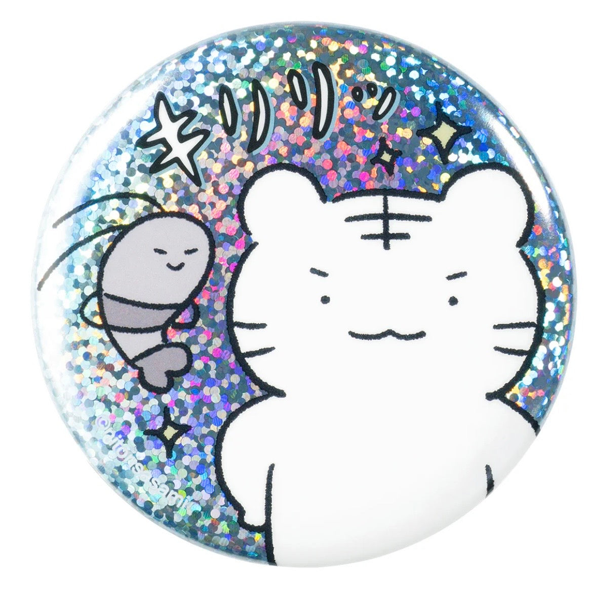 White Tiger and Black Tiger Trading Various Faces Hologram Can Badge Blind Box (10 Designs)