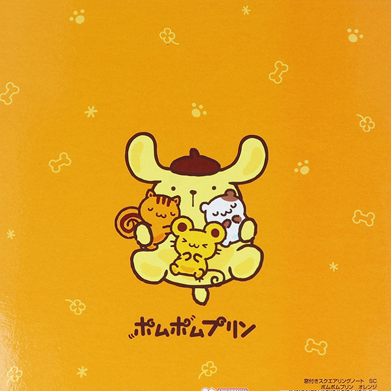 Sanrio | Sanrio Characters Square Ring Notebook with Window - Pompompurin (Orange)