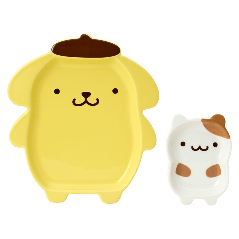 Sanrio | Pompompurin 30th Anniversary "Pudding Full and Happy Pudding Design Series" Character-Shaped Plate Set