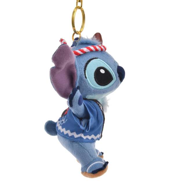 Disney Store JP | Japanese Matsuri Katakana Happi Plush Keychain - Stitch